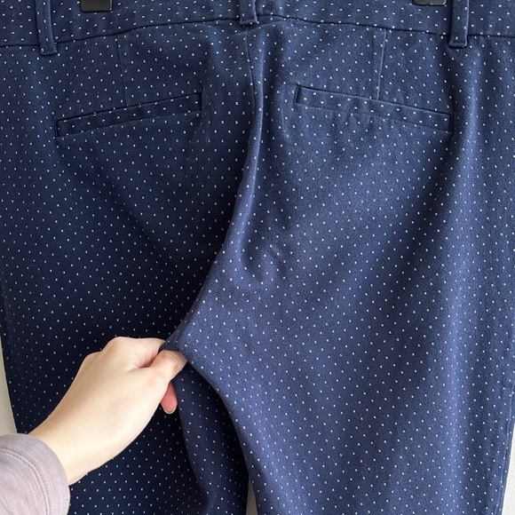 GAP Women’s Navy Blue and White Polka Dot Skinny Ankle Pants, Size 8 Regular - Picture 13 of 16